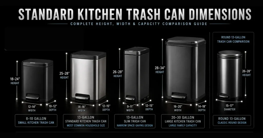 standard-kitchen-trash-can-dimensions