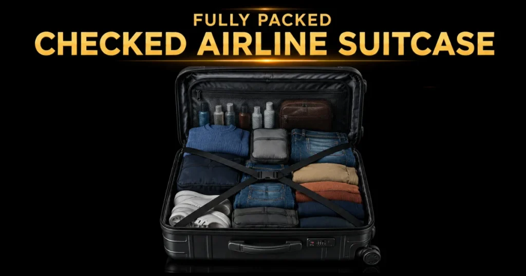 fully-packed-checked-airline-suitcase