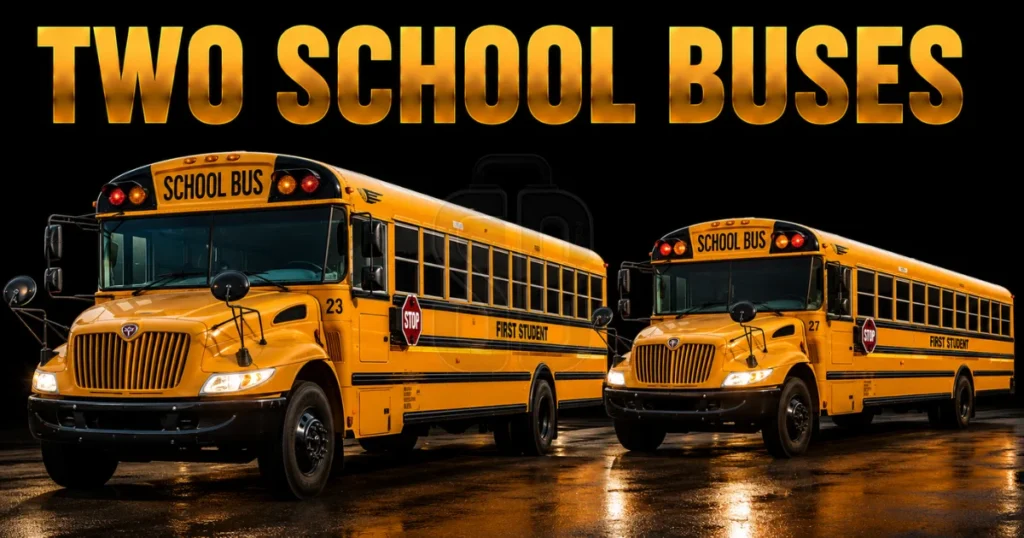 two-school-buses