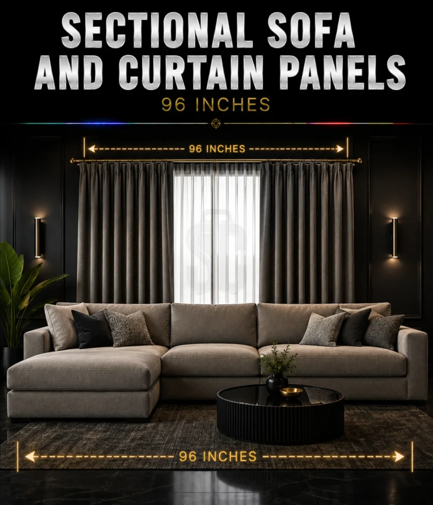 sectional-sofa-and-curtain-panels-96-inch